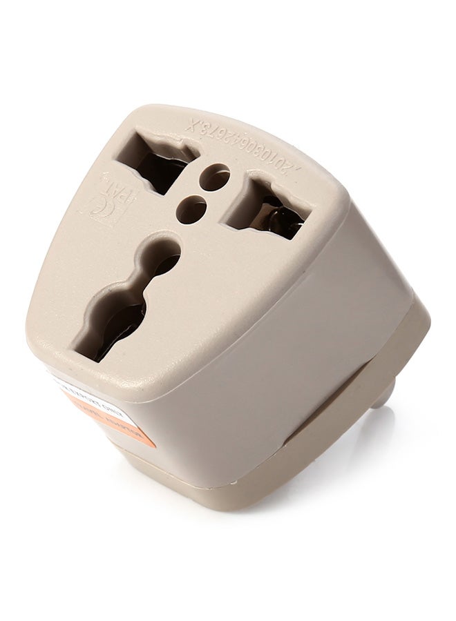 محول طاقة للتيار المتردد بمقبس توصيل عالمي أوروبي/بريطاني/أسترالي إلى أمريكي لأغراض السفر أبيض - Image 3