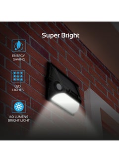 PROMATE Solar Light Outdoor, Decorative 8 Colour Changing Dual Motion Detector with Water-Resistant LED Wall Light and 12 LED Sensing Light for Front Door, Yard, Driveway, SolarWay-2 White  - Image 4