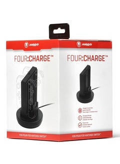 Snakebyte Wired Four Charging Station For Nintendo Switch Controller Black  - Image 4