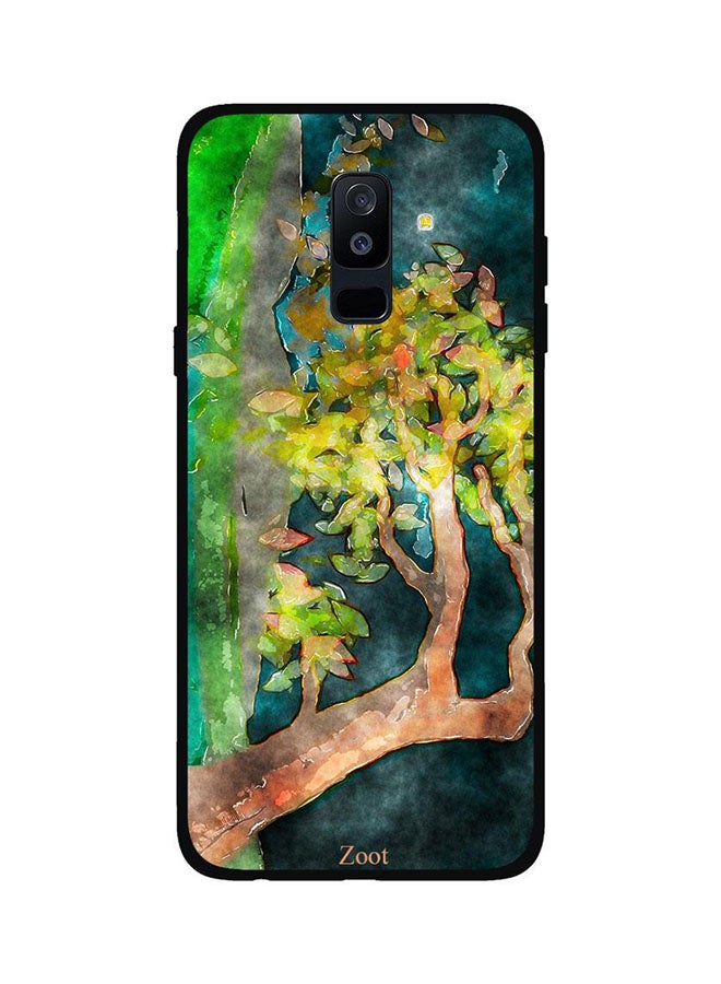 Zoot Thermoplastic Polyurethane Protective Case Cover For Samsung Galaxy A6+ WaterColour Tree Leaves