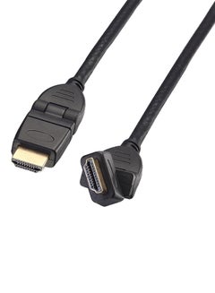 LINDY 180-Degree Rotatable HDMI Cable With Ethernet Black 