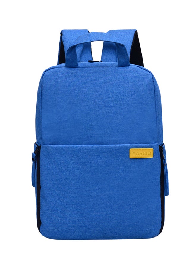Nylon Camera Backpack With Interior Tablet Sleeve Blue 