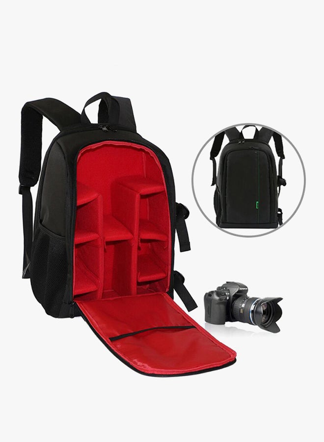 Nylon DSLR Camera Backpack With Interior Tablet Sleeve Black  - Image 3