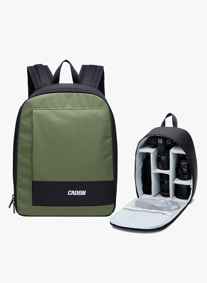 Waterproof Backpack For DSLR Camera With Interior Tablet Sleeve Green  - Image 5