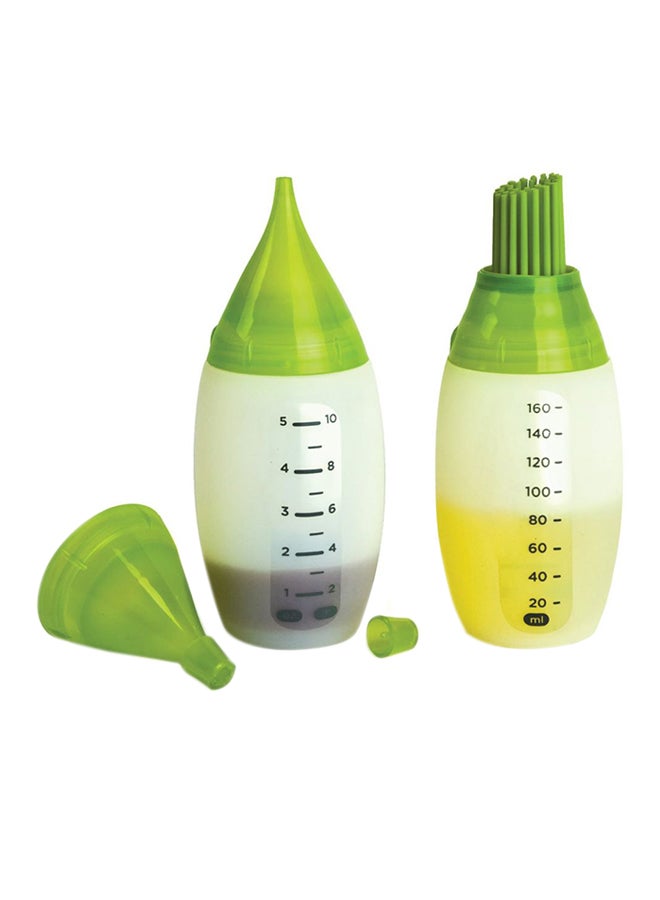 5-Piece Chef's Bottle Kit Clear/Green