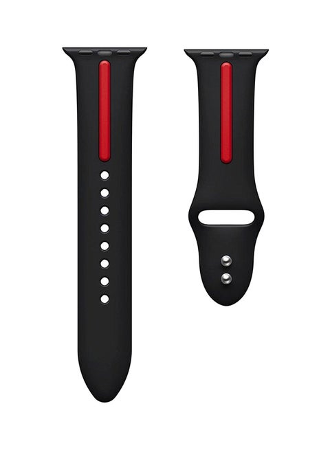 Replacement Band For Apple Watch Series 38mm Black/Red