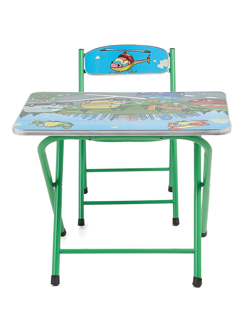 هوم جيني طقم طاولة وكرسي من قطعتين أخضر/ أزرق/ أحمر 50x60x40سم - Image 3