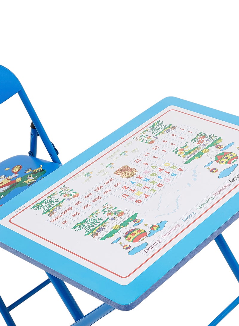 هوم جيني طقم طاولة وكرسي من قطعتين أزرق/أصفر/أحمر 50x60x40سم - Image 4