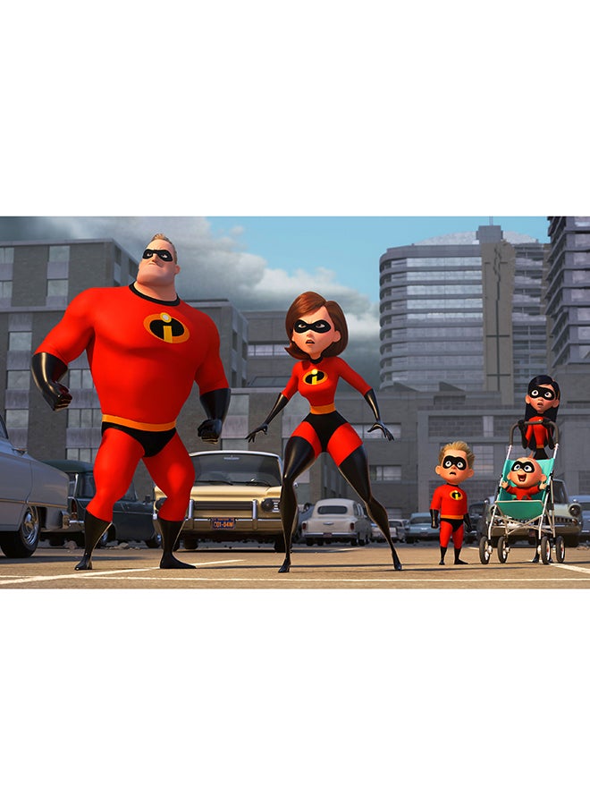 Generic - Mr Incredible Elastigirl Violet Parr And Dash In The Incredibles Wall Art Canvas Print Multicolour 80x51x3.5cm - Image 1
