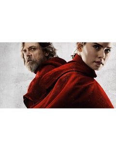 Rey And Luke Skywalker In Star Wars The Last Jedi Wall Art Canvas Print Multicolour 80x45x3.5cm