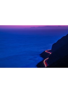 Light Trails Road Mountains Wall Art Canvas Print Multicolour 80x50x3.5cm