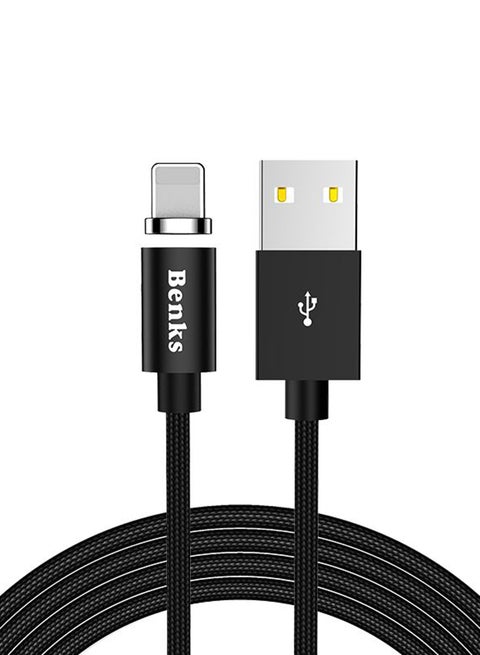 D21 Magnetic Lightning Data Sync And Charging Cable Black