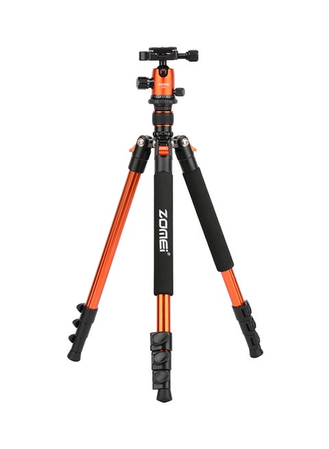 Portable Camera Tripod For DSLR Cameras Orange/Black