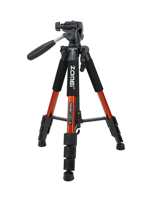 Portable Camera Tripod For DSLR Cameras Orange/Black