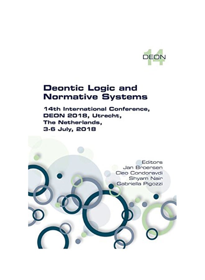 Deontic Logic And Normative Systems: 14th International Conference, Deon 2018 Paperback English - 6/11/2018 