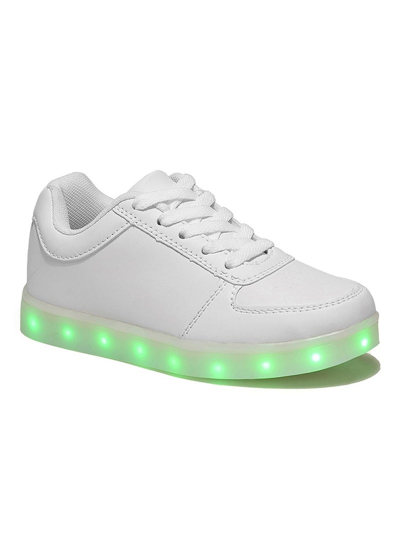 HUSK'SWARE - LED Flashing Lights High Top Sneakers White - Image 1