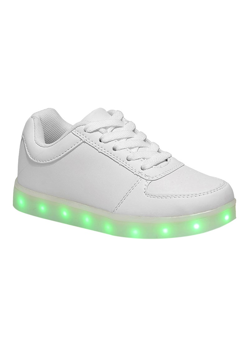 HUSK'SWARE - LED Flashing Lights High Top Sneakers White - Image 1