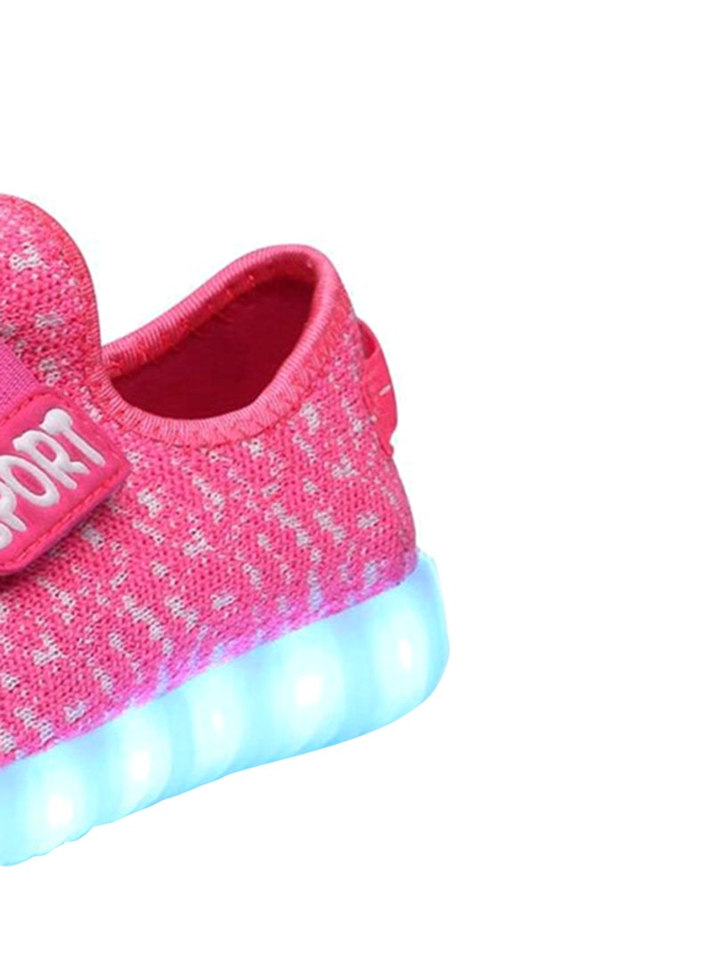 HUSK'SWARE - LED Flashing Lights Low Top Sneakers Pink - Image 1
