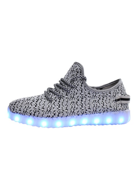 LED Flashing Wheeled Low Top Sneakers Grey