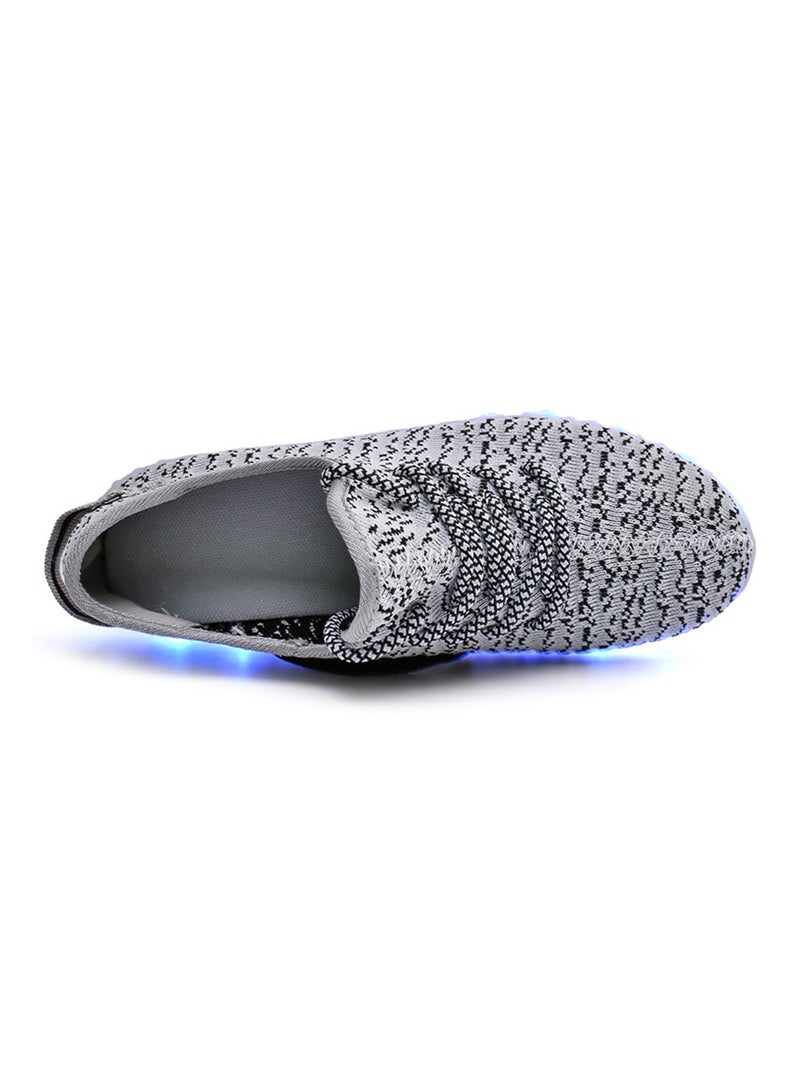 HUSK'SWARE - LED Flashing Wheeled Low Top Sneakers Grey - Image 1