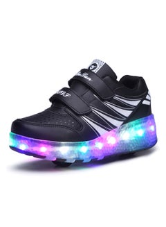 HUSK'SWARE LED Flashing Wheeled Low Top Sneakers Black  - Image 2