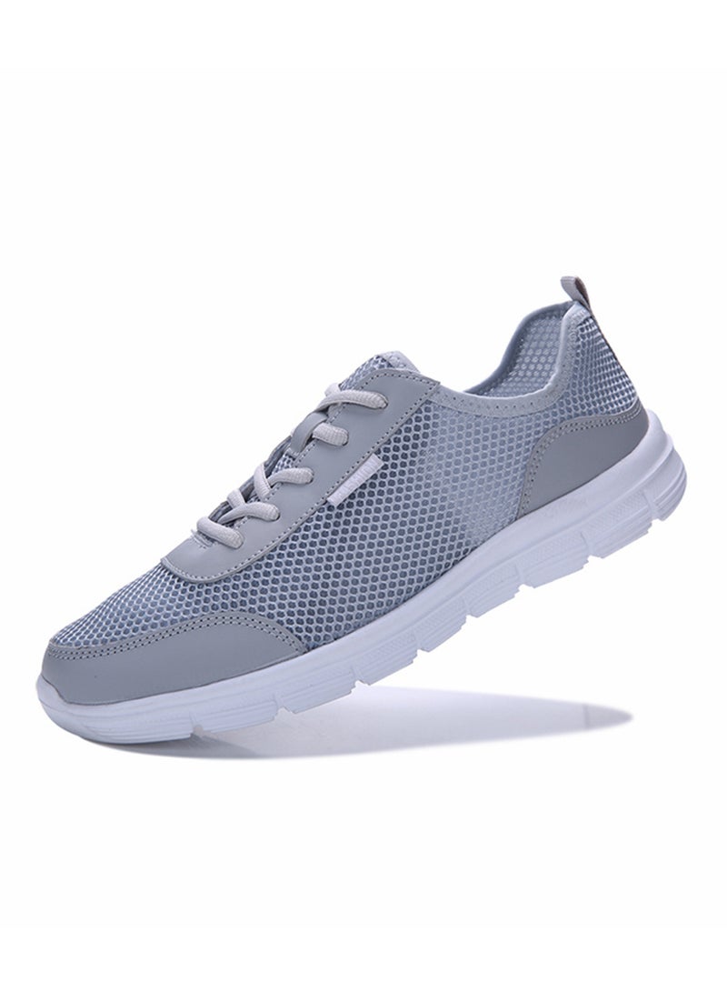 Lace Up Trainers Grey  - Image 3