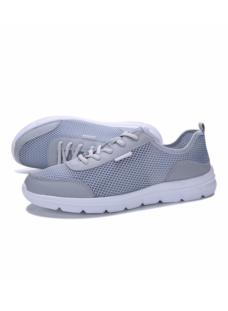Lace Up Trainers Grey  - Image 4