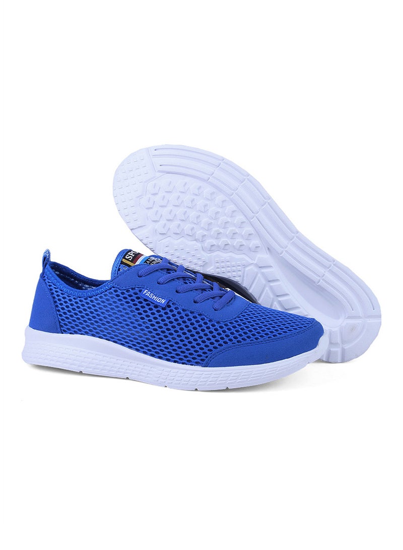 Generic Linking Breathable Lace Up Trainers Blue  - Image 4