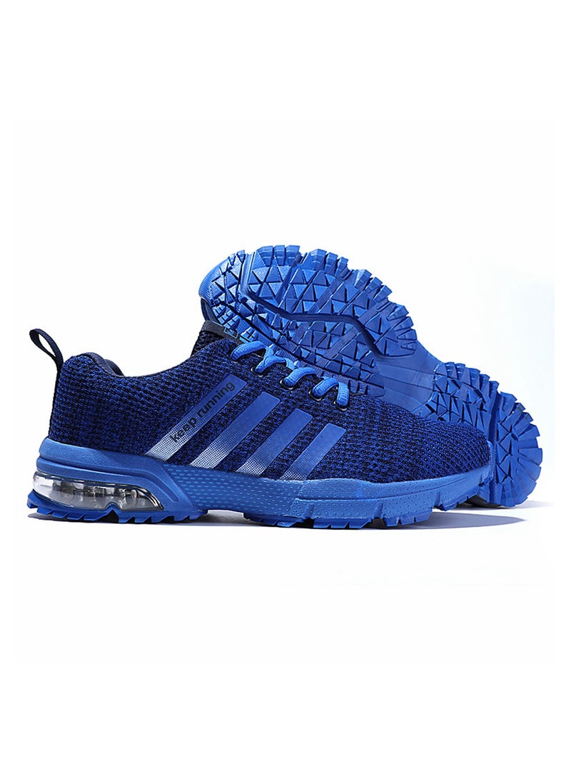 Generic Lightweight Lace Up Trainers Blue  - Image 4