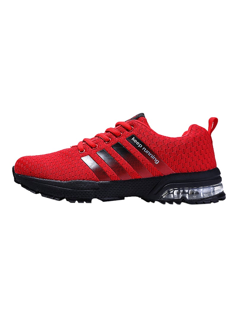 Generic Lightweight Lace Up Trainers Red  - Image 1