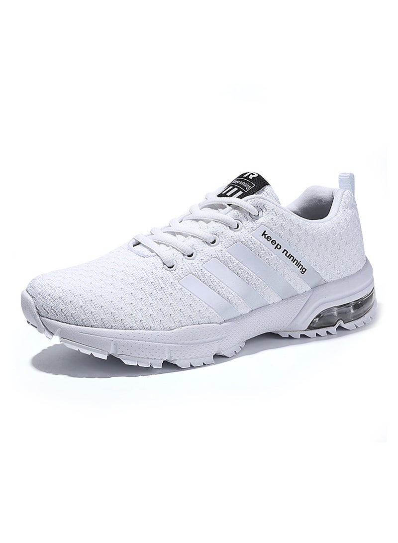 Generic Lightweight Lace Up Trainers White  - Image 2