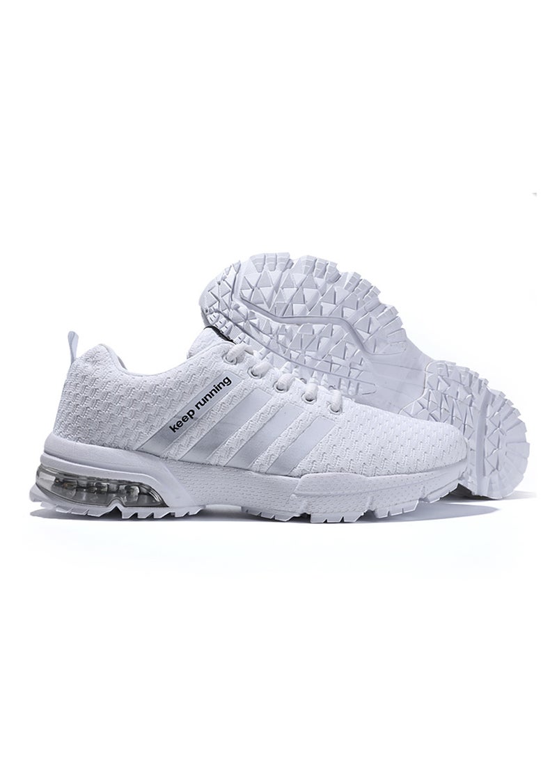 Generic Lightweight Lace Up Trainers White  - Image 4