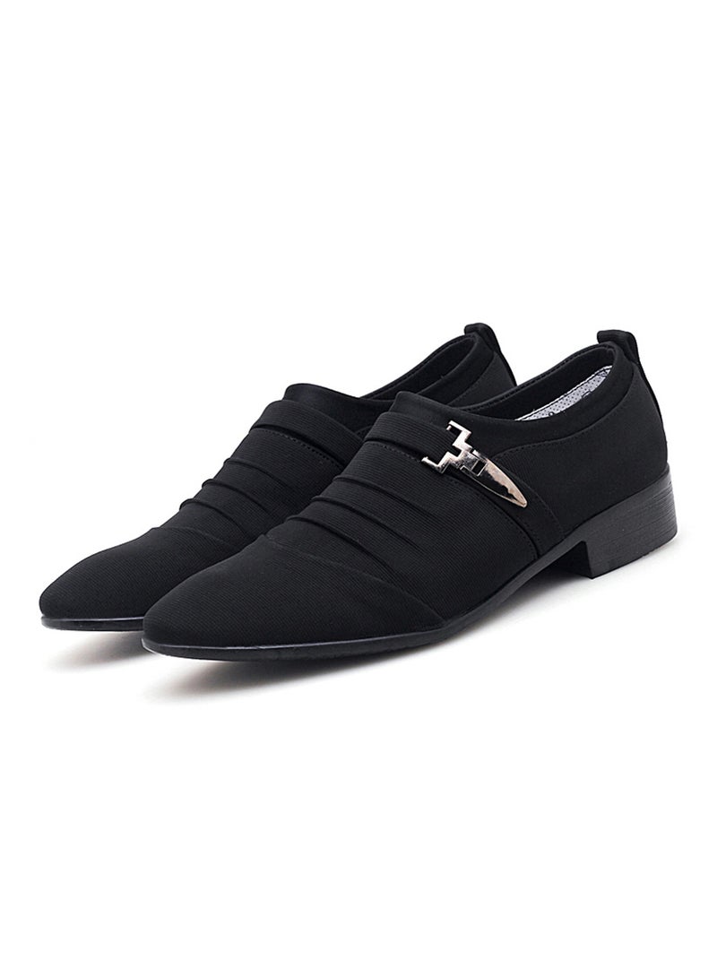 Pointed Toe Leather Formal Shoes Black - v1536754839/N16653058V_3