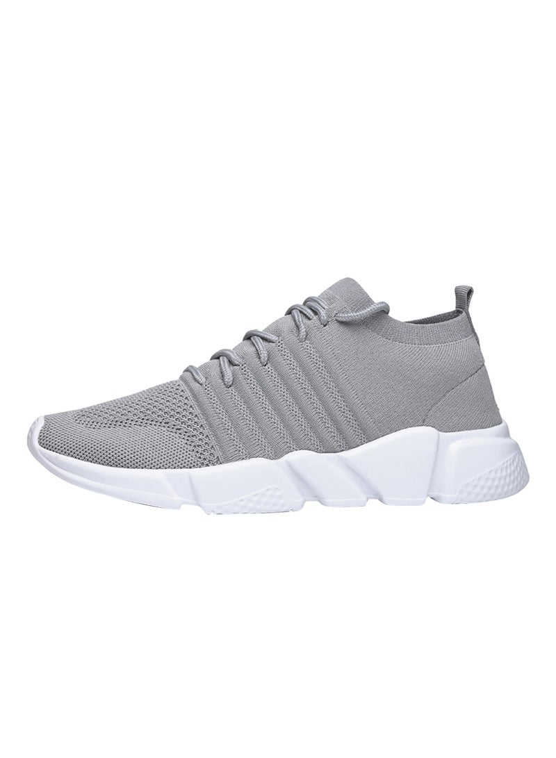 Lace Up Trainers Grey  - Image 1