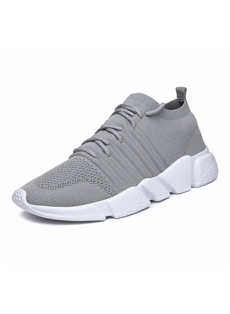 Lace Up Trainers Grey  - Image 2