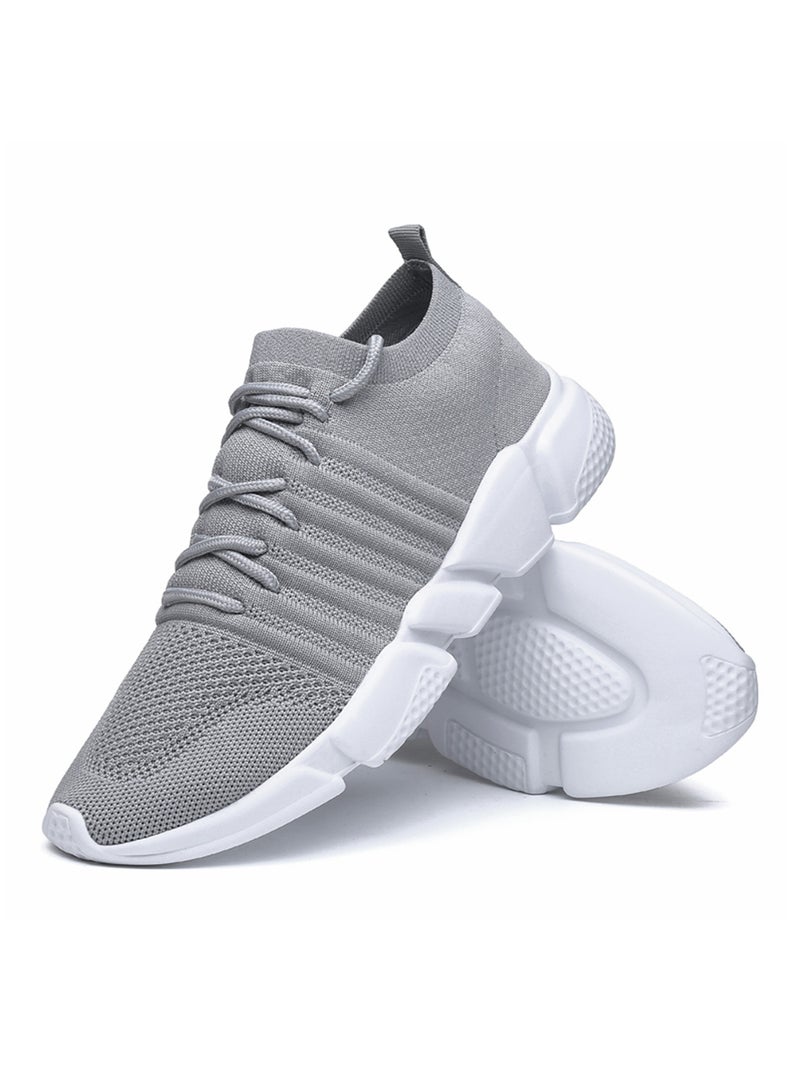 Lace Up Trainers Grey  - Image 3
