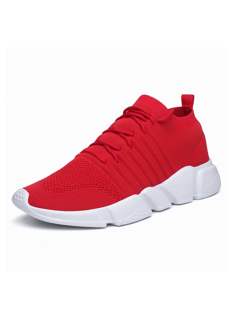 Lace Up Trainers Red  - Image 4