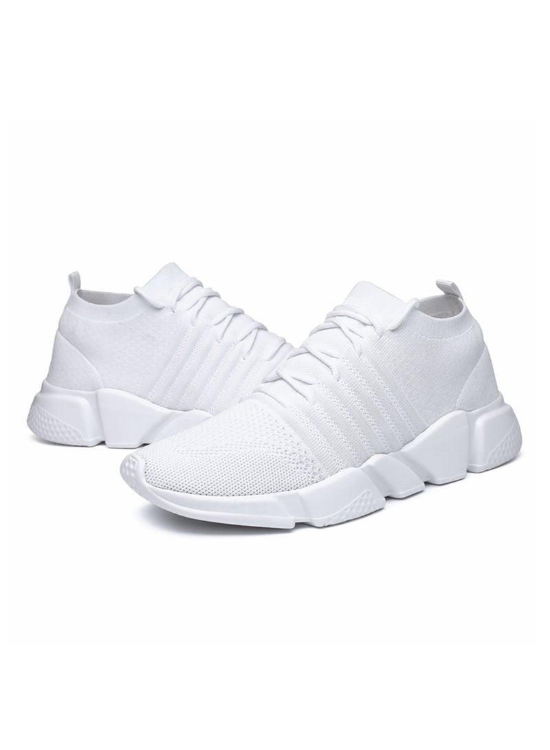 Generic Lace Up Trainers White  - Image 4