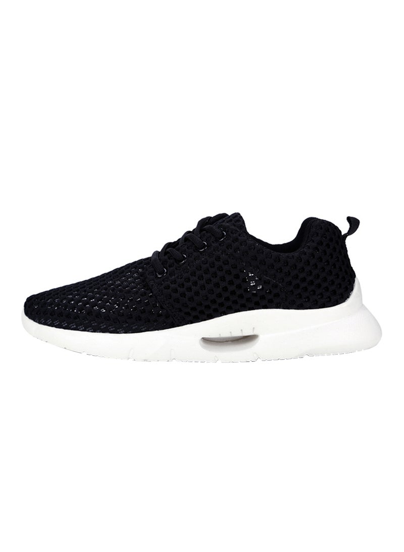 Lace Up Trainers Black  - Image 1