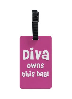 TangoTag Diva Owns This Bag! Luggage Tag Pink  - Image 1