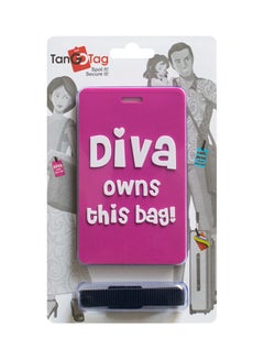 TangoTag Diva Owns This Bag! Luggage Tag Pink  - Image 3