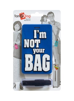 TangoTag I'm Not Your Bag Luggage Tag Blue/White  - Image 3