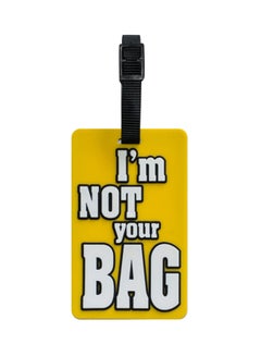 TangoTag I'm Not Your Bag Luggage Tag Yellow/White  - Image 1