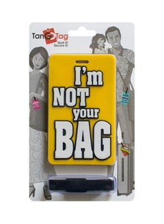 TangoTag I'm Not Your Bag Luggage Tag Yellow/White  - Image 3