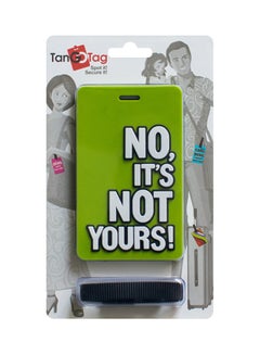 TangoTag No It's Not Yours!' Luggage Tag Green/White  - Image 3