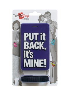 TangoTag Put It Back, It's Mine!' Luggage Tag Purple/White  - Image 3