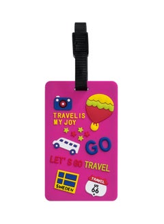 TangoTag Travel Is My Joy!' Luggage Tag Pink/Yellow  - Image 1