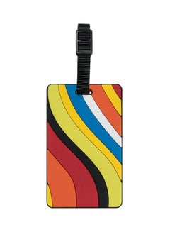 TangoTag Colourful Waves Luggage Tag Yellow/Blue/Red  - Image 1