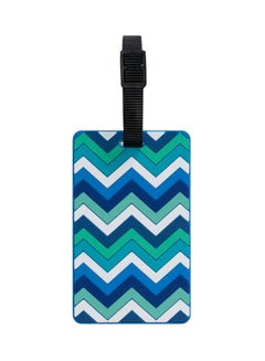 TangoTag Zigzag Luggage Tag Blue/Green/White  - Image 1