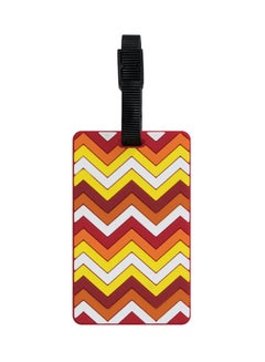 TangoTag Zigzag Luggage Tag Yellow/Red/White  - Image 1